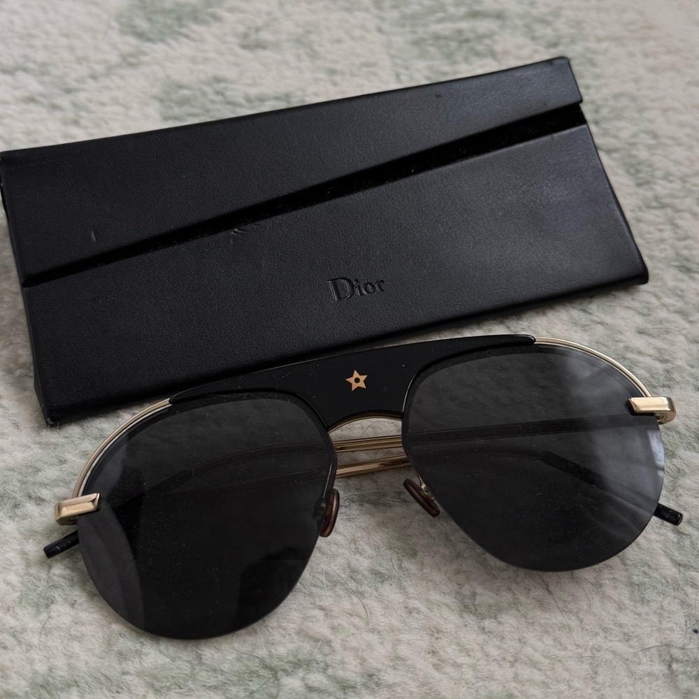 Dior Black Aviator Sunglasses